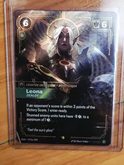 Riftbound Alt Art Leona Zealot 079a / 298 TWO(2) Cards ENGLISH - Image 3