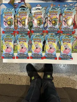10 Journey Together Sleeved Pokemon Booster Packs In Hand - Lot Of 10 - Image 1