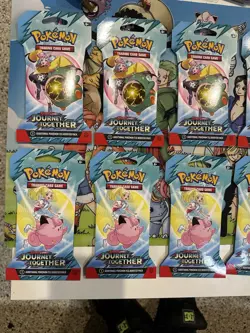 10 Journey Together Sleeved Pokemon Booster Packs In Hand - Lot Of 10 - Image 2