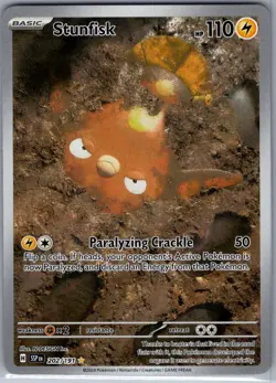 Stunfisk 202/191 SV08: Surging Sparks - Pokemon Card - NM - Image 1