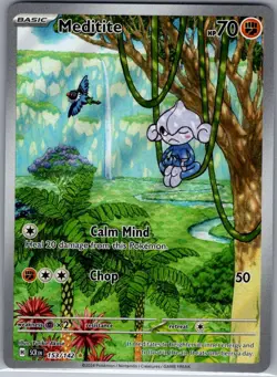Meditite 153/142 SV07: Stellar Crown - Pokemon Card - NM - Image 1