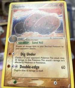 Dugtrio 5/100 Crystal Guardians LP Pokemon Card - Image 2