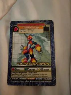 BO-122 Flamedramon Digimon Card Digi-Battle Series 3 2000 Bandai TCG RARE - Image 1