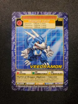 BO-121 Veedramon Digimon Card Digi-Battle Series 3 2000 Bandai NEAR MINT - Image 1