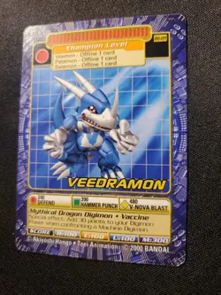 BO-121 Veedramon Digimon Card Digi-Battle Series 3 2000 Bandai NEAR MINT - Image 3