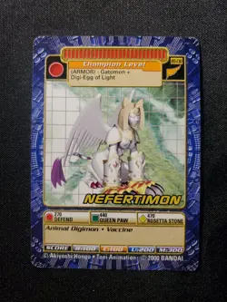 BO-130 Nefertimon Digimon Card Digi-Battle Series 3 2000 Bandai NEAR MINT - Image 1