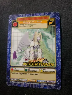 BO-130 Nefertimon Digimon Card Digi-Battle Series 3 2000 Bandai NEAR MINT - Image 3