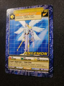 BO-128 Angemon Digimon Card Digi-Battle Series 3 2000 Bandai NEAR MINT - Image 3