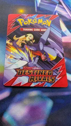 Pokemon TCG Destined Rivals Trainer Tips Art Card Ft. Cynthia & Garchomp - Image 1