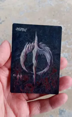 MtG Sol Ring Full Magic Altered Hand Painted Art Original Alter - Image 1