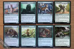 Set of 8 Green Cat Creatures *Unplayed NM* (Magic MTG) EDH Deck Building - Image 1