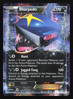 Pokemon Sharpedo EX 91/160 Primal Clash Ultra Rare Holo LP - Image 1