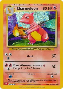 Charmeleon Trading Card Game Classic Collection 002/034 Pokemon TCG Card NM - Image 1