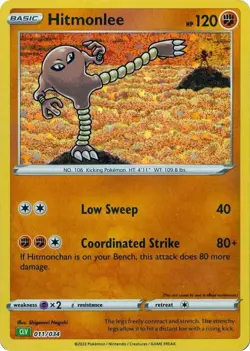 Hitmonlee Trading Card Game Classic Collection 011/034 Pokemon TCG Card NM - Image 1