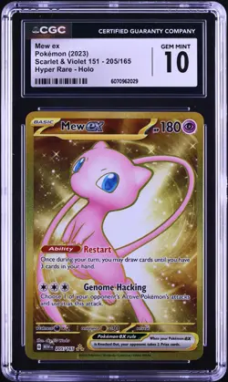 2023 Pokemon Scarlet & Violet 151 Full Art Mew ex 🔥CGC 10🔥 - Image 1