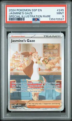 2024 POKEMON SSP EN-SURGING SPARKS #245 JASMINE'S GAZE PSA 9 - Image 1