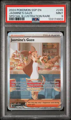 2024 POKEMON SSP EN-SURGING SPARKS #245 JASMINE'S GAZE PSA 9 - Image 1