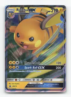Pokemon TCG - Raichu GX - SM213 Near Mint Holo Promo Sun & Moon Promo - Image 1