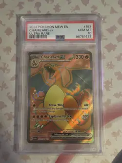 Pokemon Mew EN 151 - Charizard Ex #183 Ultra Rare PSA 10 - Image 1
