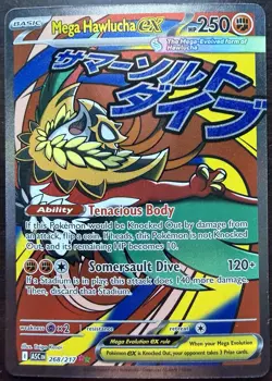 Mega Hawlucha ex 268/217 Secret Rare Full Art NM Pokemon Ascended Heroes - Image 1
