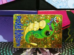 Pokemon Pocket Monsters Vending Prism Holo Vintage Sticker #1153 CATERPIE rare - Image 3