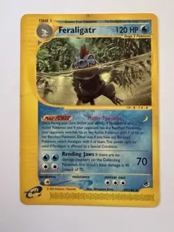 Feraligatr Non Holo 47/165 Pokemon Expedition (Damaged) - Image 1