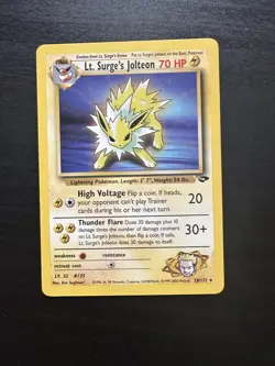 Pokemon TCG : Lt. Surge's Jolteon 28/132 Gym Challenge Regular LP - Image 2