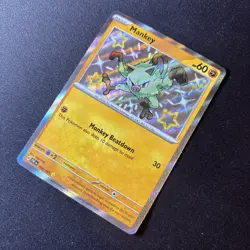 NM! Mankey (169/091) Paldean Fates Baby Shiny Rare Pokemon Card! FREE P&P! - Image 2