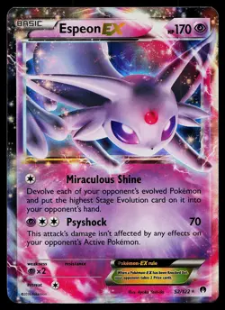 Pokemon Card - Espeon EX XY BREAKpoint 52/122 Ultra Rare - Image 1