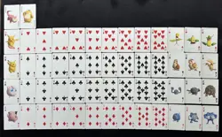 1998 Japanese Pokemon Stadium N64 3D Poker Playing Cards Yellow Pikachu etc - Image 1