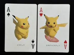 1998 Japanese Pokemon Stadium N64 3D Poker Playing Cards Yellow Pikachu etc - Image 5