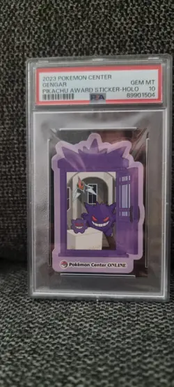 Gengar Pokemon Center Card Sticker Pikachu Award Delivery! Holo Japanese PSA 10 - Image 1