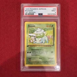 1999 Pokemon German Bisasam 1ST Edition Base Set #44 PSA 9 - Image 1