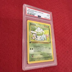1999 Pokemon German Bisasam 1ST Edition Base Set #44 PSA 9 - Image 5