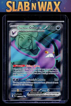 Pokemon tcg SV10: Destined Rivals Team Rocket's Crobat ex #217/182 - Image 1