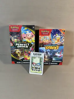 Pokemon TCG surging Sparks and Perfect Order Booster Bundle Sealed Lot Of 2 (A) - Image 1