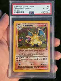 Pokemon Base Set 2 Charizard Holo Rare 4/130 PSA 6 English 2000 - Image 1