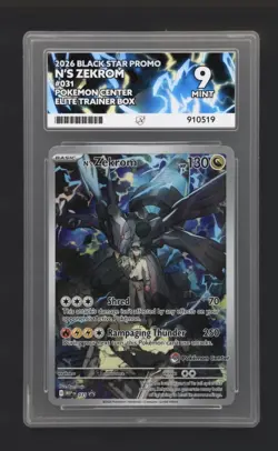 Pokemon TCG Ns Zekrom Black Star Promo Pokemon Centre Stamp Ascended Heros Ace9 - Image 1
