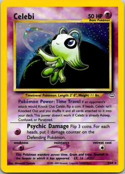 Pokemon TCG Neo Revelation Celebi (3) Holo Rare 03/64 LP-NM - Image 1