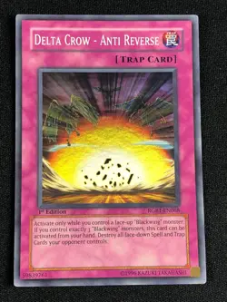 YUGIOH DELTA CROW ANTI REVERSE RGBT-EN068 1ST SUPER NM - Image 1