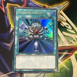 Yugioh! Monster Reborn LOB-EN118 Ultra Rare Unlimited NM - Image 1