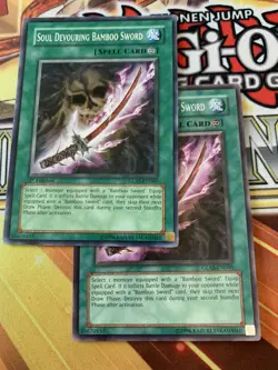 Soul Devouring Bamboo Sword (2x) GLAS-EN060 Common 1st Edition/UNL NM Yugioh - Image 1