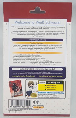 English Weiss Schwarz RWBY Trial Deck New Sealed - Image 2