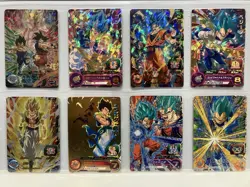 Super Dragon Ball Heroes UGM7-SEC Goku Secret Rare + Gogeta Vegeta 8 Card Set - Image 1