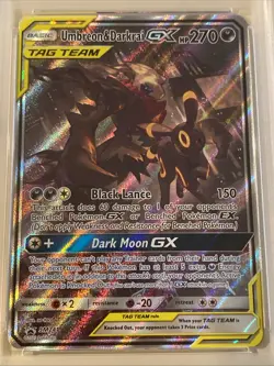 Pokemon Card- Umbreon & Darkrai GX SM241 Sun & Moon Black Star Promo PSA 9 - Image 3