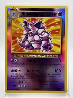 Nidoking 45/108 Reverse Holo Pokemon Card Evolutions 2016 LP - Image 1