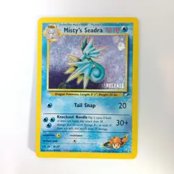 Misty's Seadra 9/132 Prerelease Rare Holo NM Pokemon Card Gym Heroes 2000 BF9 - Image 1