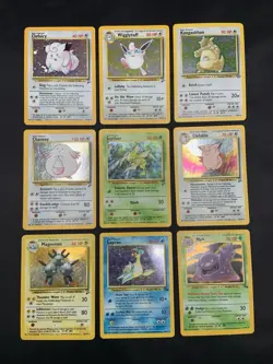 Vintage Holo Rare Pokemon Cards WOTC 1999/2000 - Base Set 2, Fossil Jungle MP/HP - Image 1