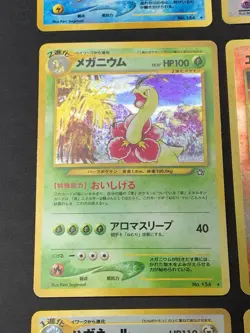 Vintage Holo Rare Japanese Pokemon Card Lot - Meganium, Entei Reverse Holo - Image 5