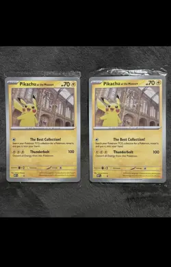 Pokemon TCG Pikachu At The Museum Jumbo Promo Card X2 - Image 1
